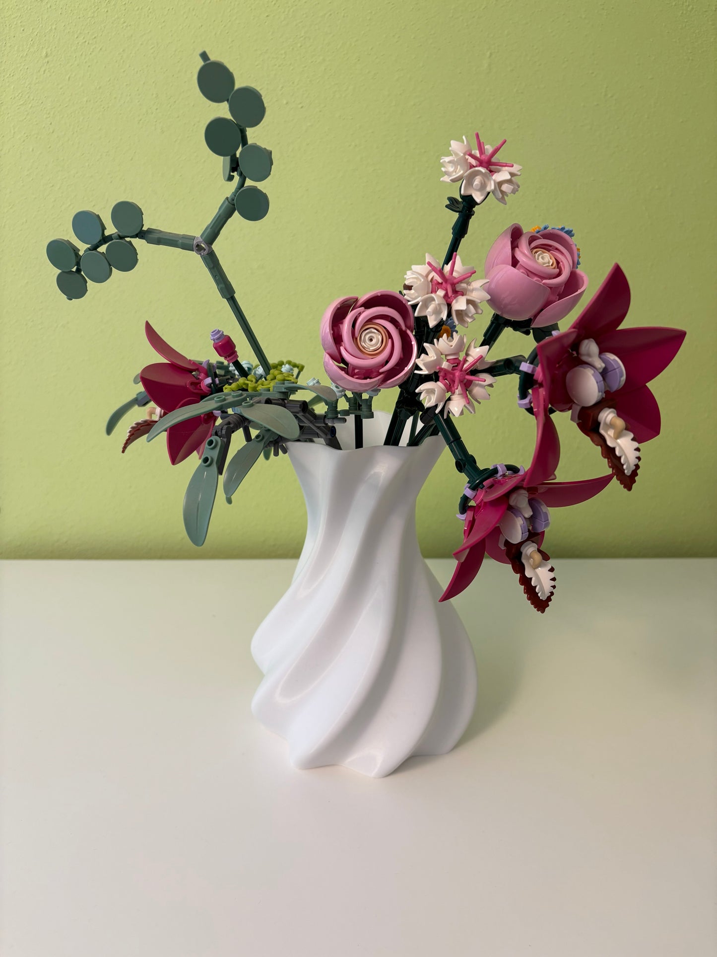 Moderne 3D‑Vase „Mona“ | nachhaltiges PLA in Marmor‑Optik