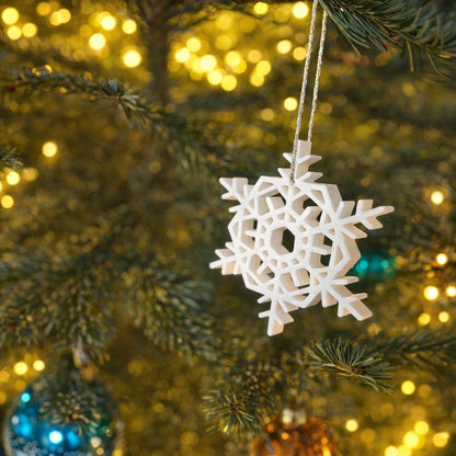 3D‑gedruckte Schneeflocke | zeitloses Weihnachtsgeschenk & Deko