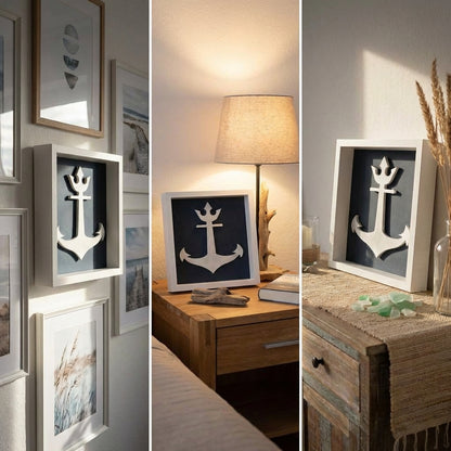 Personalisierter Anker im Rahmen | 3D‑Druck maritime Deko & Geschenk