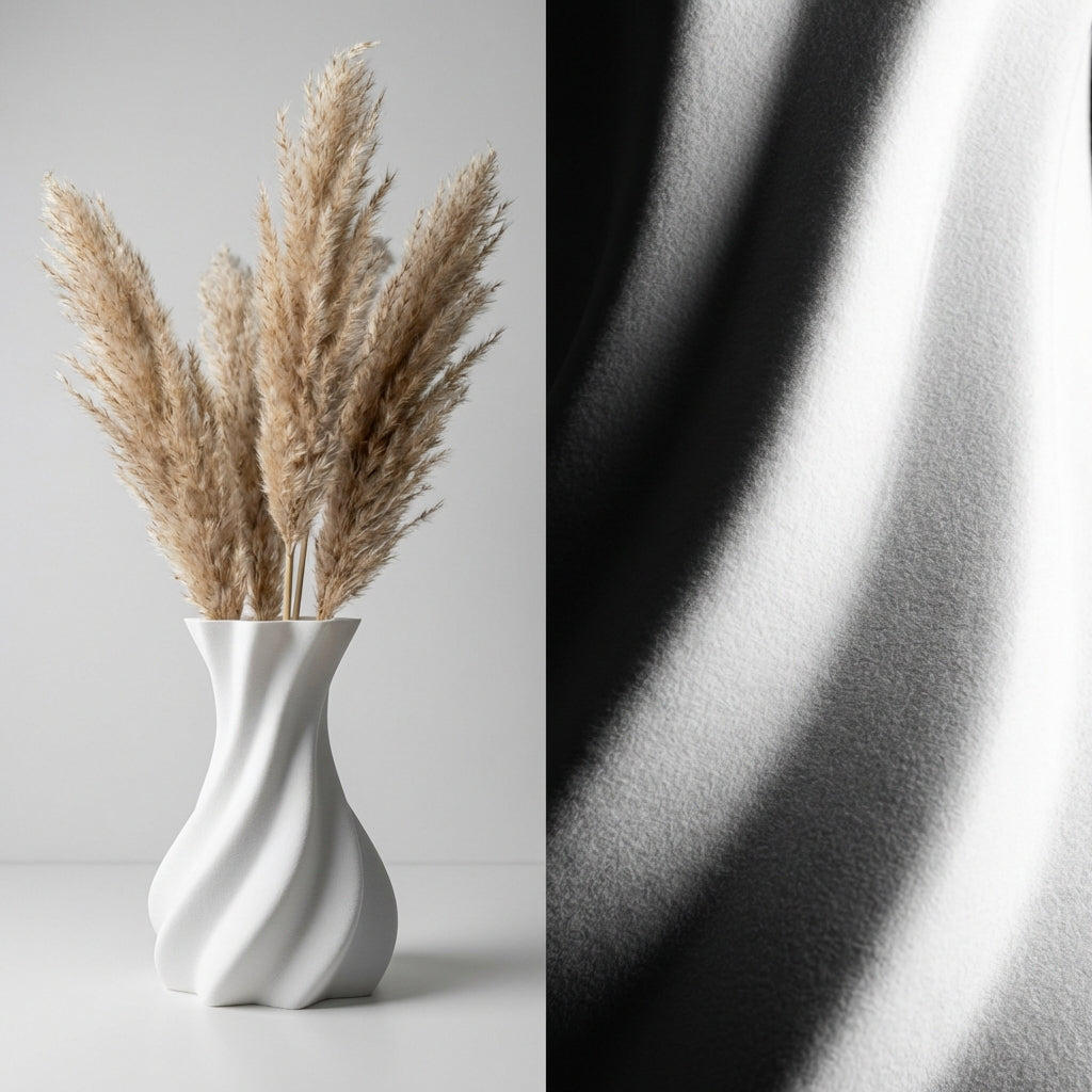 Moderne 3D‑Vase „Mona“ | nachhaltiges PLA in Marmor‑Optik