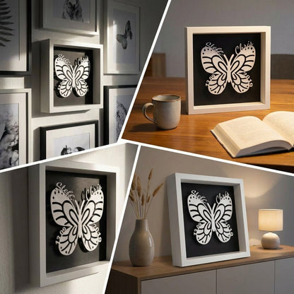 Personalisierter Schmetterling im Rahmen | 3D‑Druck Wanddeko & Geschenk