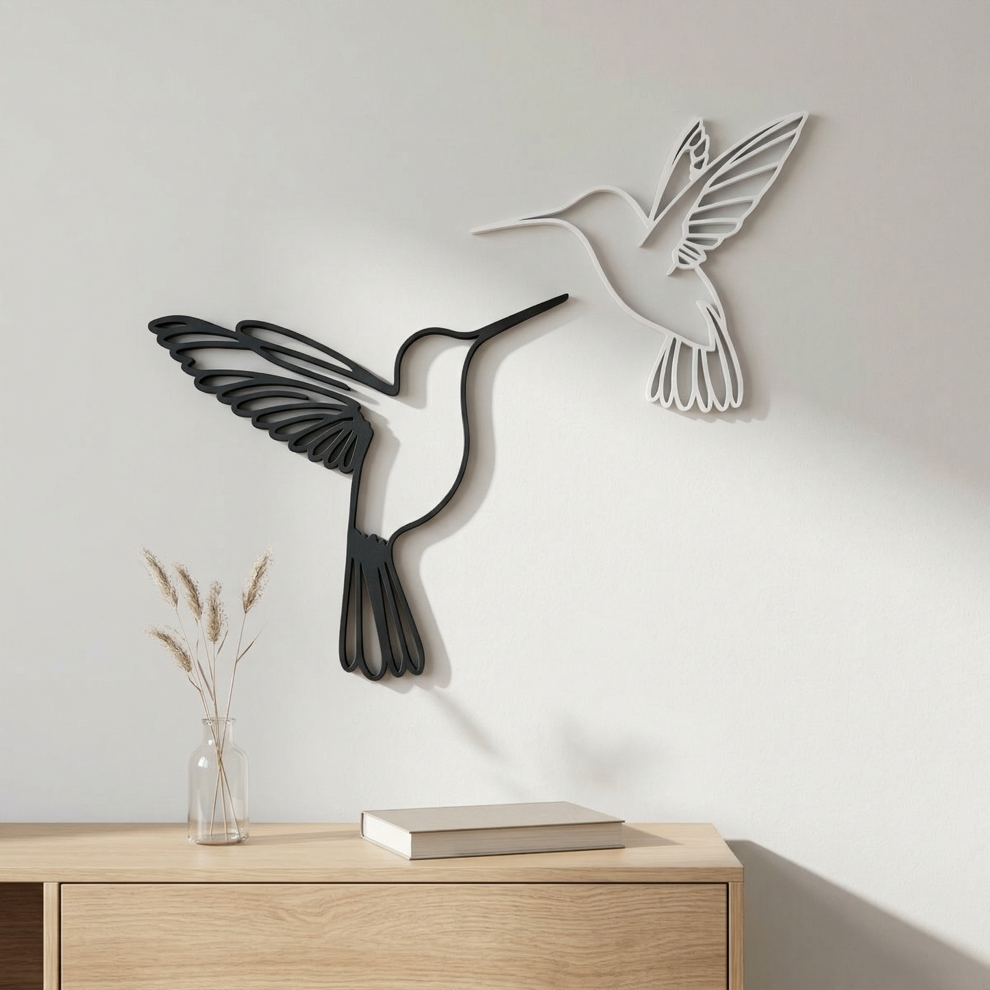 Kolibri Wanddeko „Tanz der Kolibris“ | 3D‑Druck Wandbild aus PLA