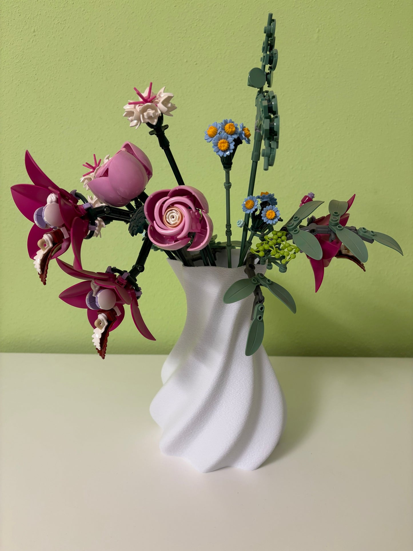 Moderne 3D‑Vase „Mona“ | nachhaltiges PLA in Marmor‑Optik
