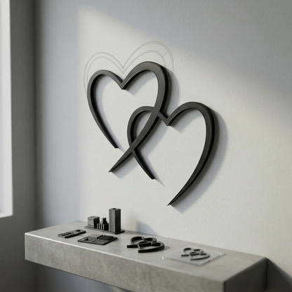 Herz Wanddeko „Liebe in 3D“ | 3D‑Druck Wandbild aus PLA
