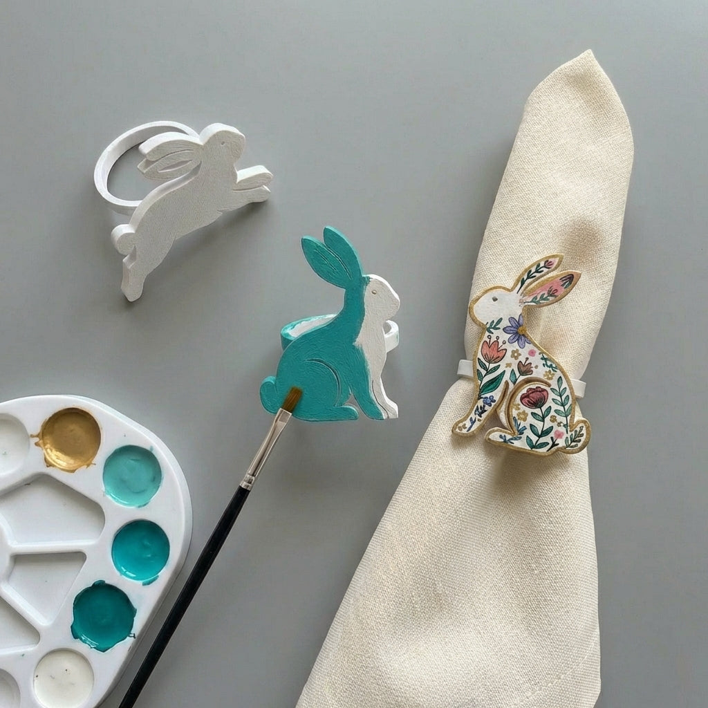 Serviettenringe „Hase“ | 3D‑Druck Osterhasen Tischdeko