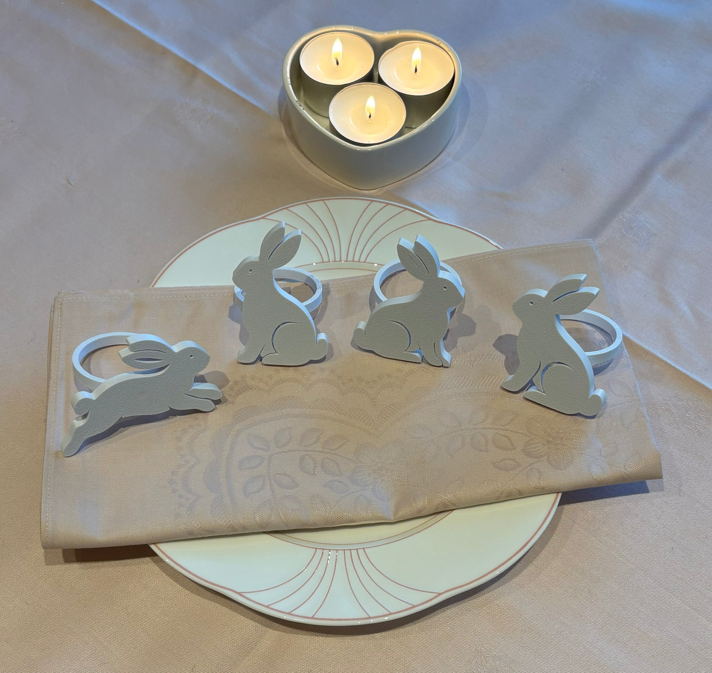 Serviettenringe „Hase“ | 3D‑Druck Osterhasen Tischdeko