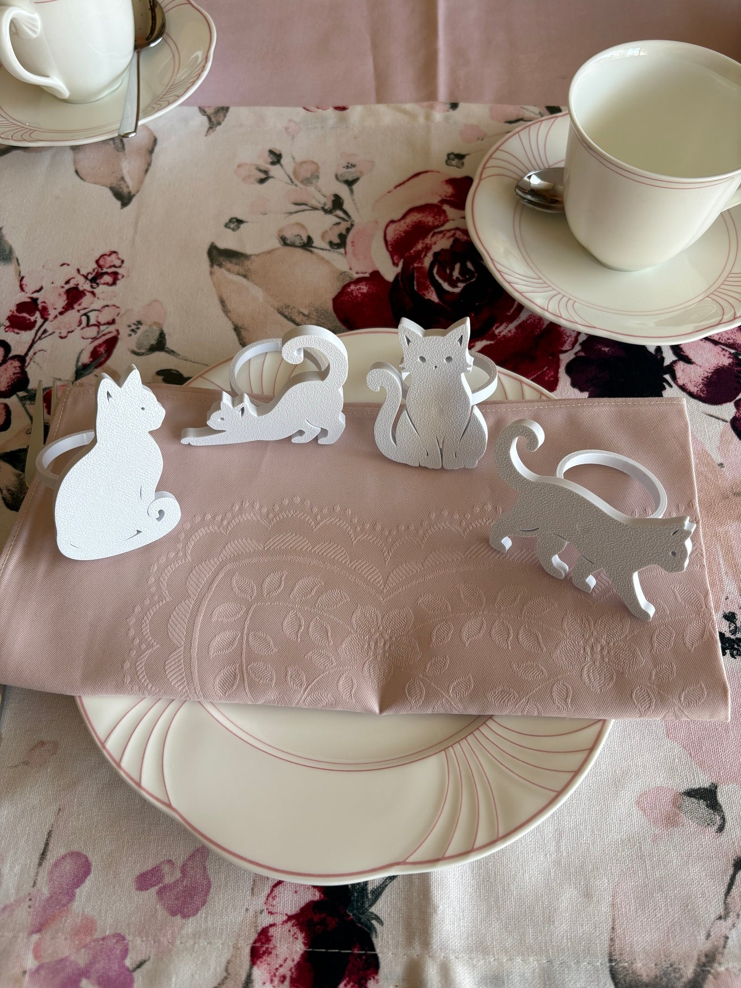 Serviettenringe „Katze“ | 3D‑Druck Katzen Tischdeko