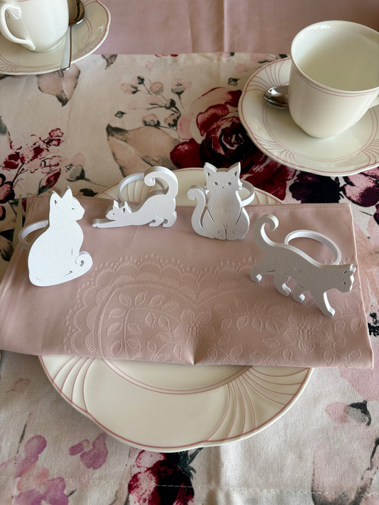 Serviettenringe „Katze“ | 3D‑Druck Katzen Tischdeko