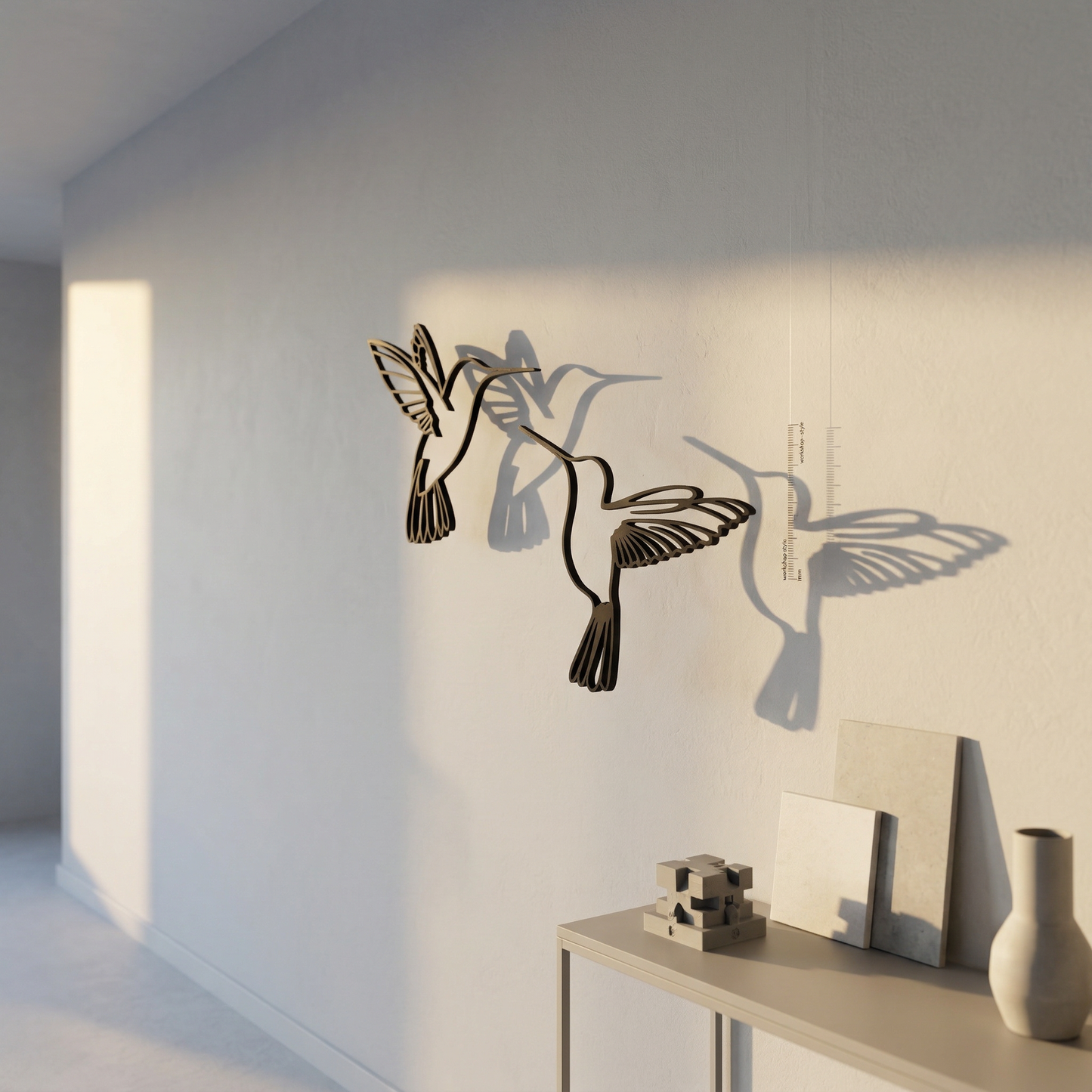 Kolibri Wanddeko „Tanz der Kolibris“ | 3D‑Druck Wandbild aus PLA