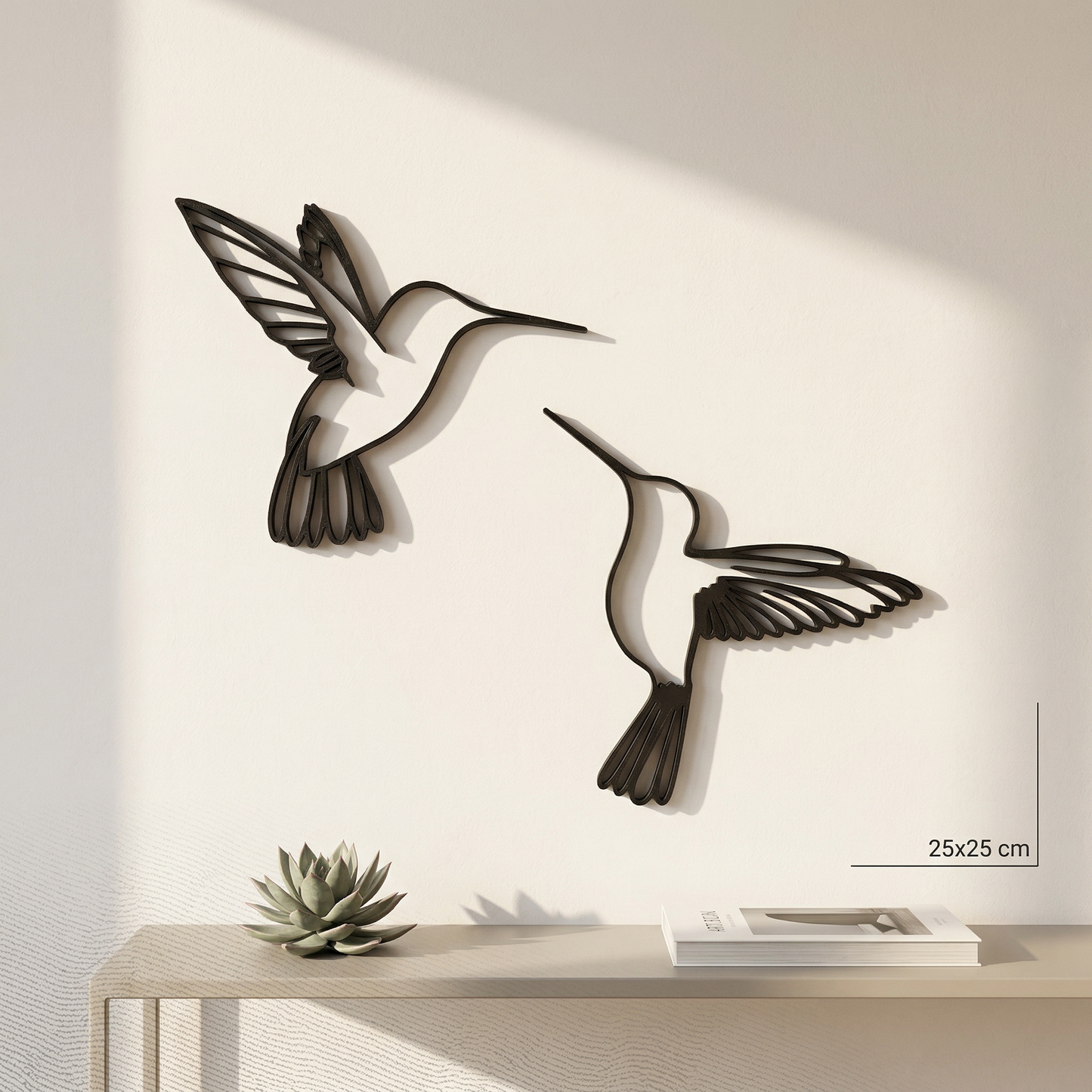 Kolibri Wanddeko „Tanz der Kolibris“ | 3D‑Druck Wandbild aus PLA