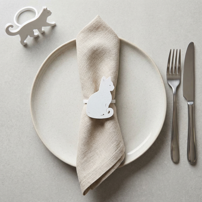 Serviettenringe „Katze“ | 3D‑Druck Katzen Tischdeko