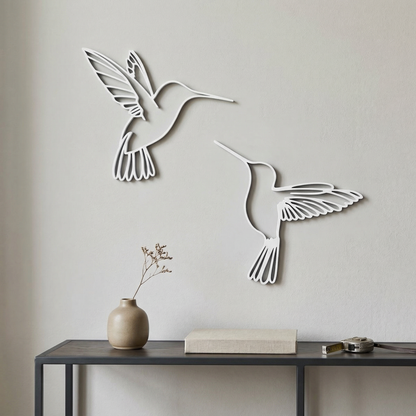 Kolibri Wanddeko „Tanz der Kolibris“ | 3D‑Druck Wandbild aus PLA